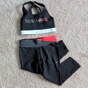 EUC Nike Running New York Edition Leggings And Sports Bra
